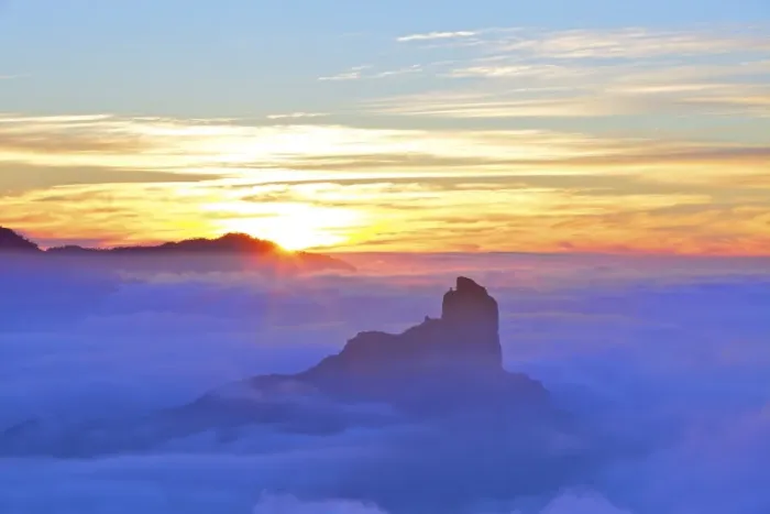 Framed Print : Sunset over Roque Bentayga, Gran Canaria, Canary Islands, Spain, Atlantic Ocean, Europe Framed Print : Sunset over Roque Bentayga, Gran Canaria, Canary Islands, Spain, Atlantic Ocean, Europe