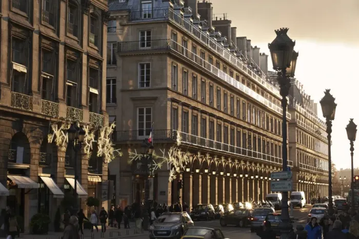 Framed Print : Sunset on Rue de la Paix, Paris, France, Europe Framed Print : Sunset on Rue de la Paix, Paris, France, Europe