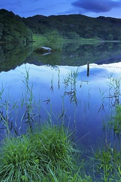Sunset, Rydal Water, Lake District National Park, Cumbria, England, United Kingdom, Europe