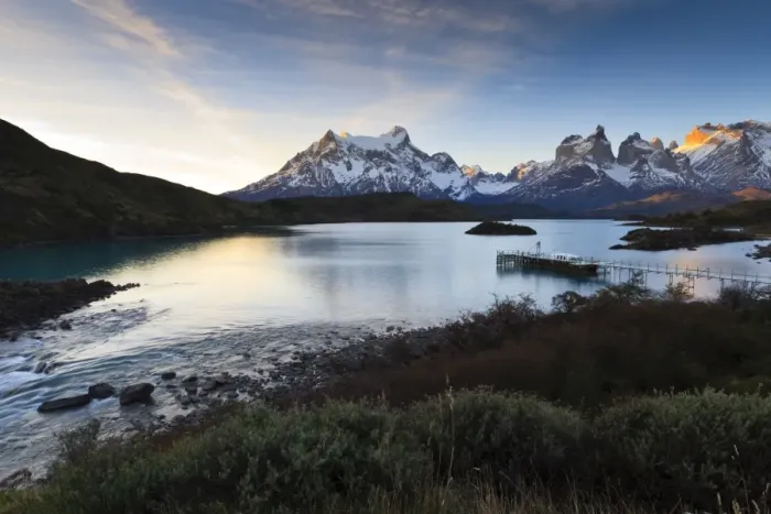 Framed Print : Sunset, Salto Chico, Lago Pehoe, Torres del Paine National Park, Patagonia, Chile, South America Framed Print : Sunset, Salto Chico, Lago Pehoe, Torres del Paine National Park, Patagonia, Chile, South America