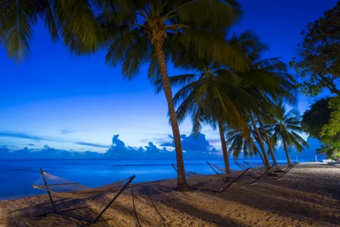 Framed Print : Sunset at Savannah Beach, Christ Church, Barbados, West Indies, Caribbean, Central