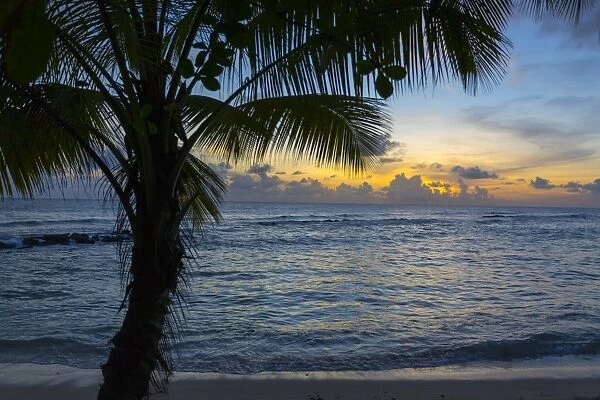 Sunset at Savannah Beach, Christ Church, Barbados, West Indies, Caribbean, Central