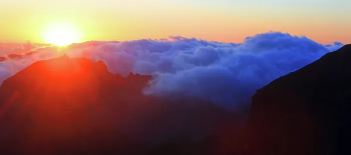 Framed Print : Sunset from summit of Pico do Areeiro, Madeira