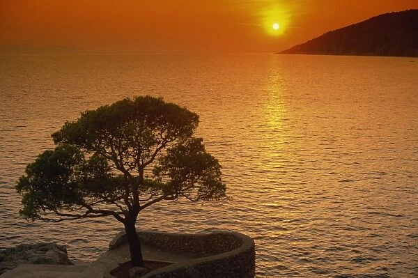 Sunset, Sveta Nedelja, Hvar Island, Croatia, Europe