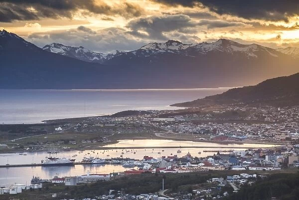 Sunset at Ushuaia, the southern most city in the world, Tierra del Fuego, Patagonia