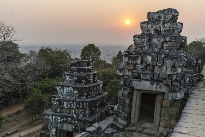 Framed Print : Sunset view from Phnom Bakheng, Angkor, UNESCO World Heritage Site, Siem Reap, Cambodia, Indochina, Southeast Asia, Asia Framed Print : Sunset view from Phnom Bakheng, Angkor, UNESCO World Heritage Site, Siem Reap, Cambodia, Indochina, Southeast Asia, Asia