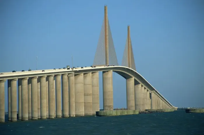 Framed Print : Sunshine Skyway, Tampa Bay, Gulf Coast, Florida, Unnited States of America, North America Framed Print : Sunshine Skyway, Tampa Bay, Gulf Coast, Florida, Unnited States of America, North America