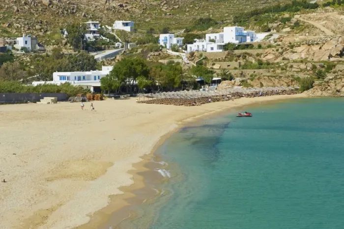 Framed Print : Super Paradise beach, Chora, Mykonos Town, Mykonos Island, Cyclades, Greek Islands Framed Print : Super Paradise beach, Chora, Mykonos Town, Mykonos Island, Cyclades, Greek Islands