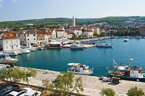 Supetar Harbour, Brac Island, Dalmatian Coast, Adriatic, Croatia, Europe