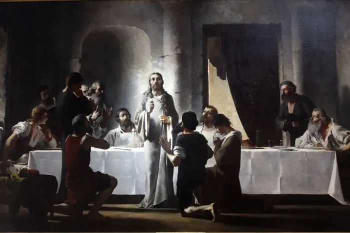 Framed Print : The Last Supper by Henri Lerolle, a 19th century oil painting Framed Print : The Last Supper by Henri Lerolle, a 19th century oil painting