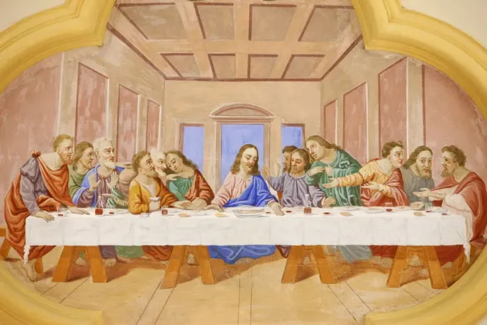 Framed Print : The Last Supper in Saint-Nicolas de Veroce church, Haute Savoie, France, Europe Framed Print : The Last Supper in Saint-Nicolas de Veroce church, Haute Savoie, France, Europe