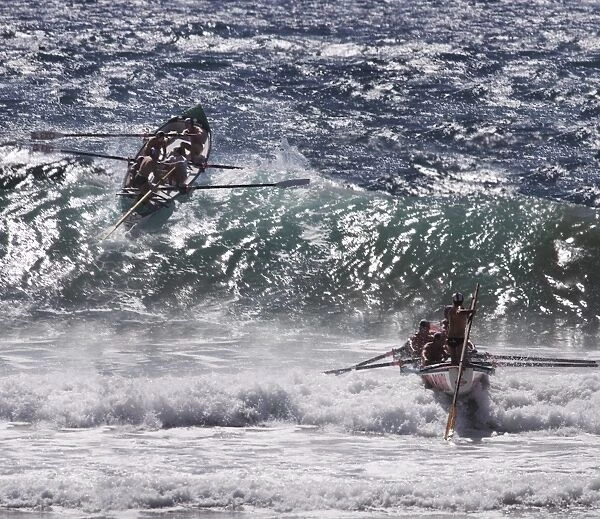 Surf rescue race at Manley, Sydney, New South Wales, Australia, Pacific