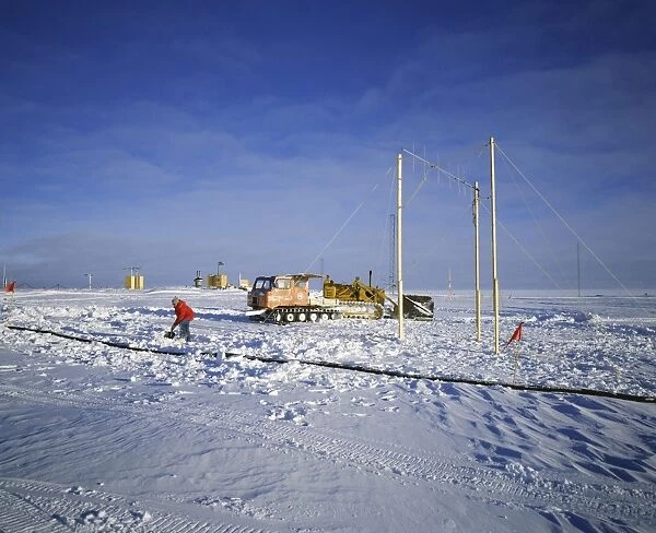 Surface huts, Siple station, Antarctica, Polar Regions