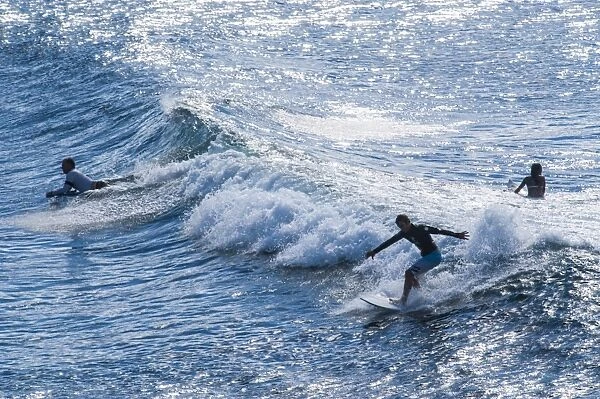 Surfers at the Hookipa Beach Park, Paai, Maui, Hawaii, United States of America, Pacific