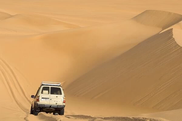 SUV on sand dunes