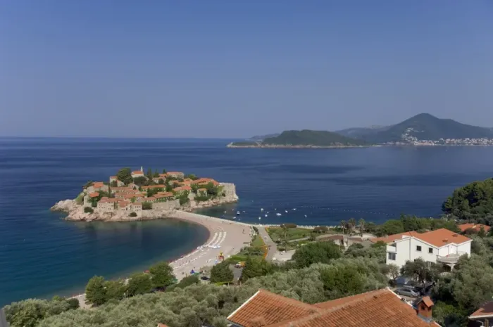 Framed Print : Sveti Stefan and Adriatic coastline Framed Print : Sveti Stefan and Adriatic coastline
