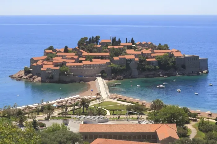Framed Print : Sveti Stefan, Montenegro, Europe Framed Print : Sveti Stefan, Montenegro, Europe