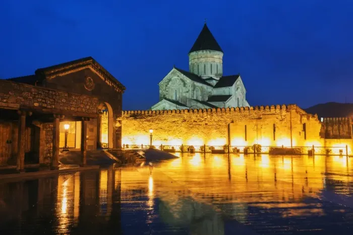 Framed Print : Svetitskhoveli Cathedral, 11th century, by Patriach Melkisedek, Mtskheta, historical capital Framed Print : Svetitskhoveli Cathedral, 11th century, by Patriach Melkisedek, Mtskheta, historical capital