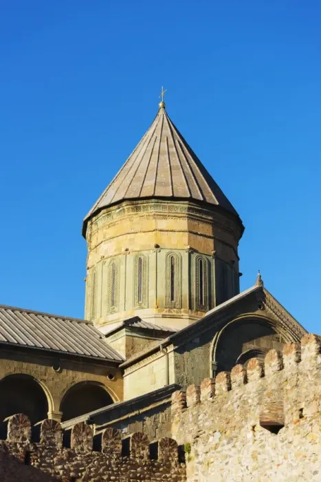 Framed Print : Svetitskhoveli Cathedral, 11th century, by Patriach Melkisedek, Mtskheta, historical capital Framed Print : Svetitskhoveli Cathedral, 11th century, by Patriach Melkisedek, Mtskheta, historical capital