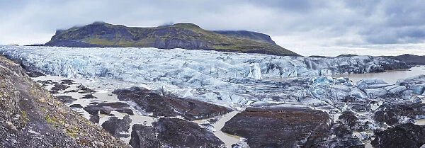 Svinafellsjokull Glacier, Skaftafell National Park, on the south side of Vatnajokull icecap, Vatnajokull National Park, Iceland, Polar Regions