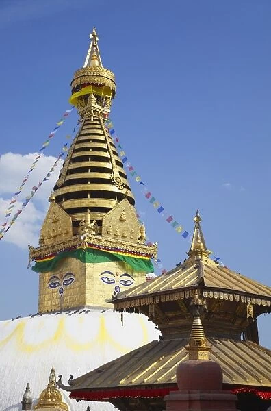 Swayambhunath Stupa, UNESCO World Heritage Site, Kathmandu, Nepal, Asia