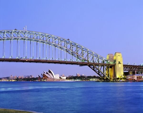 Sydney Harbour Bridge and Opera House, Sydney, New South Wales, Australia