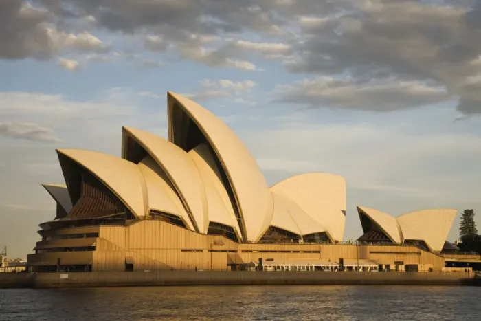 Framed Print : Sydney Opera House built in 1973, designed by Jorn Utzon, at Circular Quay