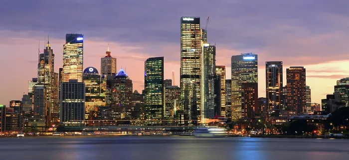 Framed Print : Sydney skyline at dusk, Australia Framed Print : Sydney skyline at dusk, Australia