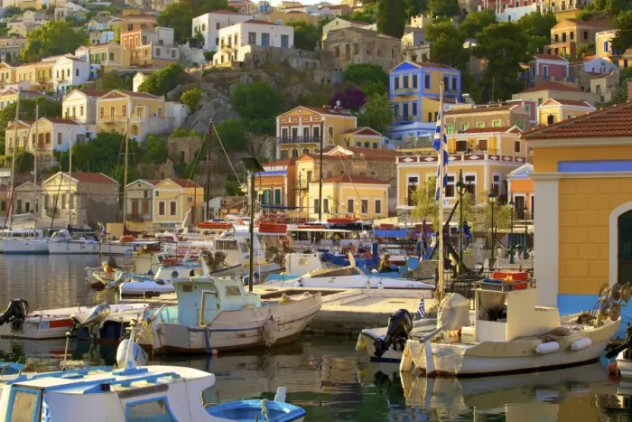 Framed Print : Symi Harbour, Symi, Dodecanese, Greek Islands, Greece, Europe Framed Print : Symi Harbour, Symi, Dodecanese, Greek Islands, Greece, Europe
