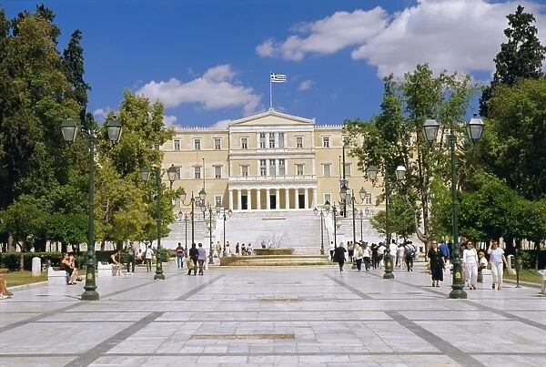 Syntagma Square looking towards the Parliament building