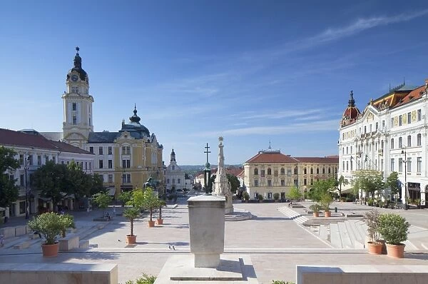 Szechenyi Square, Pecs, Southern Transdanubia, Hungary, Europe