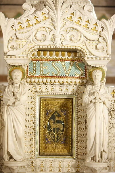 Tabernacle in the crypt of Fourviere Basilica, Lyon, Rhone, France, Europe