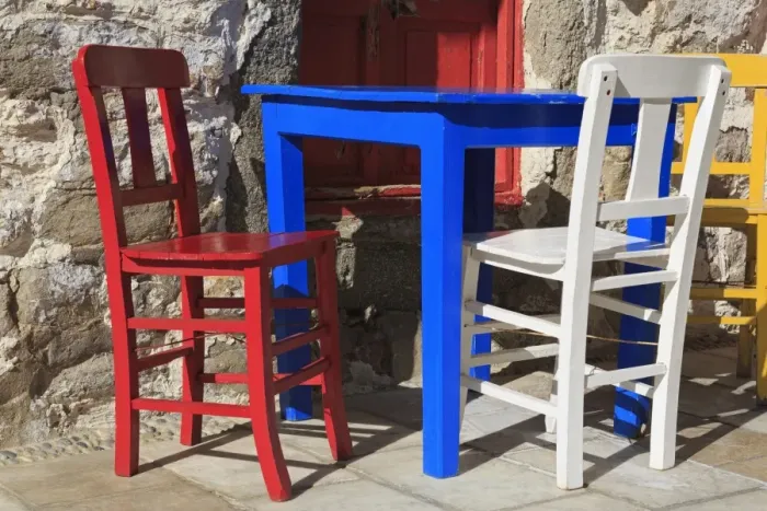 Framed Print : Table and chairs in Bodrum, Turkey, Anatolia, Asia Minor, Eurasia Framed Print : Table and chairs in Bodrum, Turkey, Anatolia, Asia Minor, Eurasia