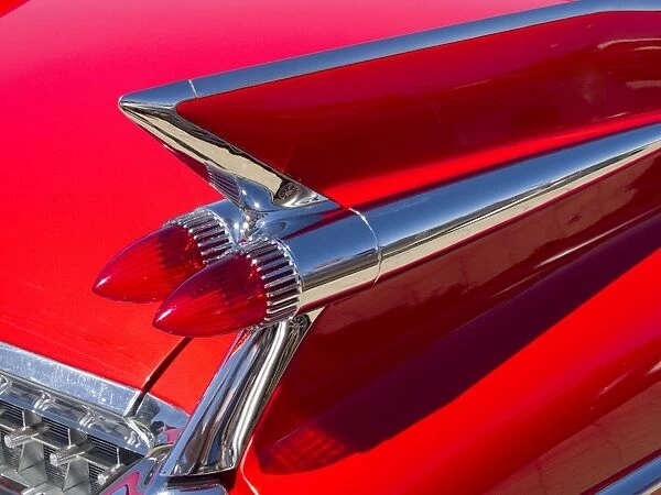 Tail fin and rear lights of 1959 Cadillac Eldorado, Melbourne, Victoria, Australia, Pacific