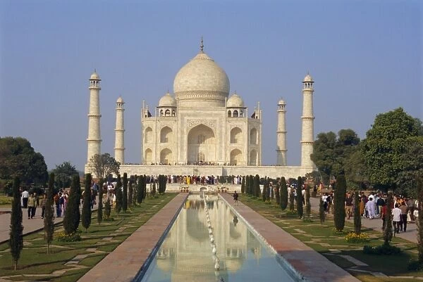 Taj Mahal on the banks of the Yamuna River