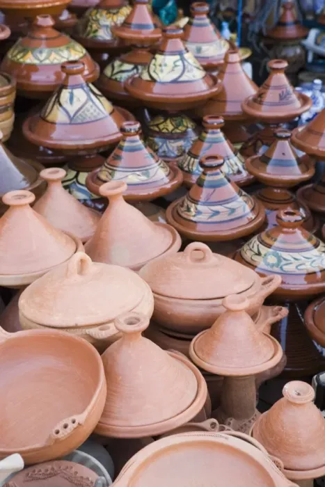 Framed Print : Tajine pots for sale in souk Framed Print : Tajine pots for sale in souk