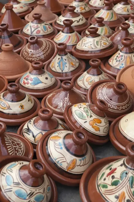 Framed Print : Tajines for sale in the souk, Marrakech, Morocco, North Africa, Africa Framed Print : Tajines for sale in the souk, Marrakech, Morocco, North Africa, Africa