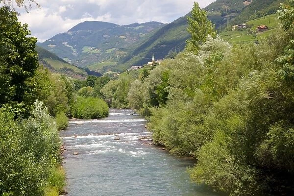 Talfer River from Ponte Talvera, Bolzano, Bolzano Province, Trentino-Alto Adige, Italy, Europe