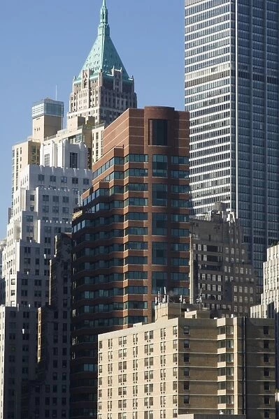 Tall buildings in the Financial District of Lower Manhattan