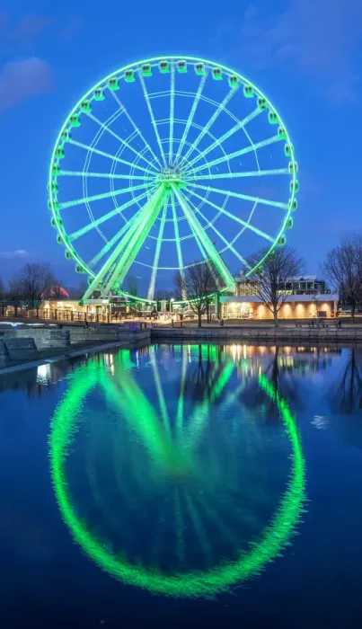 Framed Print : The tallest Ferris Wheel in Canada at the harbour, Montreal, Quebec, Canada