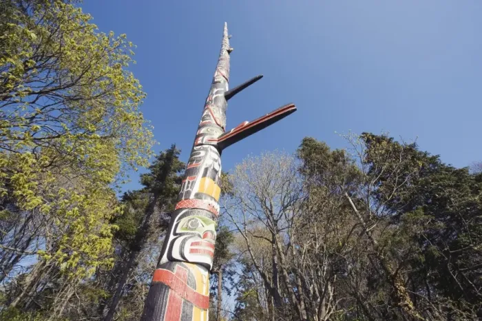 Framed Print : One of the tallest totem poles in Canada, Beacon Hill Park, Victoria, Vancouver Island