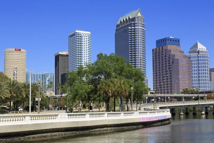 Framed Print : Tampa skyline and Hillsborough River, Tampa, Florida, United States of America, North America Framed Print : Tampa skyline and Hillsborough River, Tampa, Florida, United States of America, North America