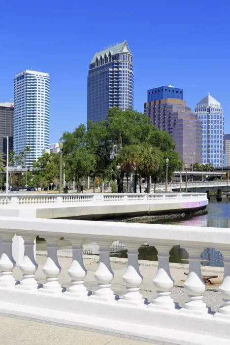 Framed Print : Tampa skyline and Linear Park, Tampa, Florida, United States of America, North America Framed Print : Tampa skyline and Linear Park, Tampa, Florida, United States of America, North America
