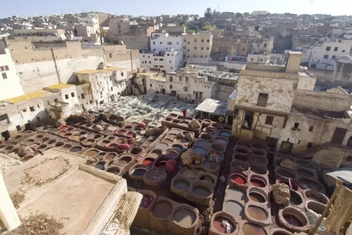 Framed Print : The Tanneries, Fes, Morocco, North Africa, Africa Framed Print : The Tanneries, Fes, Morocco, North Africa, Africa