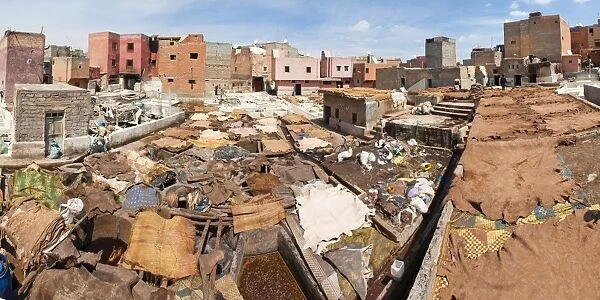 Tannery in Old Medina, Marrakech, Morocco, North Africa, Africa