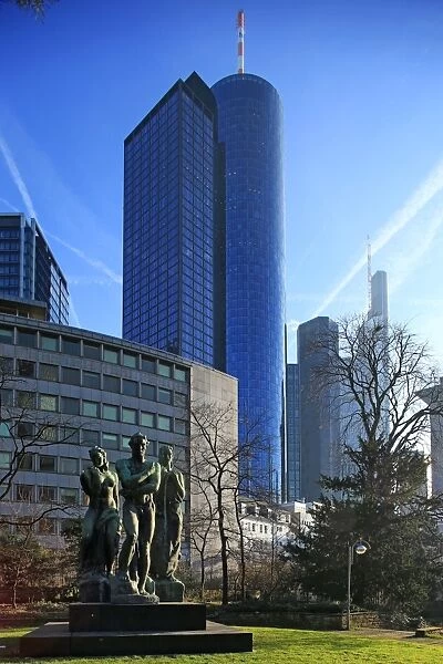 Taunusanlage and Financial District, Frankfurt am Main, Hesse, Germany, Europe
