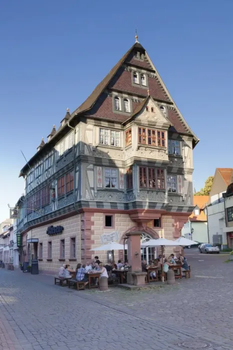 Framed Print : Tavern in a half-timbered house, old town of Miltenberg, Franconia, Bavaria, Germany Framed Print : Tavern in a half-timbered house, old town of Miltenberg, Franconia, Bavaria, Germany