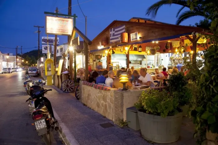 Framed Print : Taverna at dusk, Argassi, Zante, Ionian Islands, Greek Islands, Greece, Europe Framed Print : Taverna at dusk, Argassi, Zante, Ionian Islands, Greek Islands, Greece, Europe