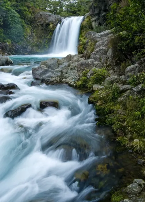 Framed Print : Tawhai Falls, Tongariro National Park, UNESCO World Heritage Site, North Island, New Zealand, Pacific