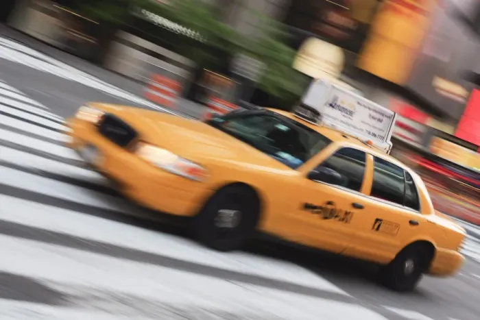 Framed Print : Taxi in Times Square, motion blur, Manhattan, New York City, New York, United States of America Framed Print : Taxi in Times Square, motion blur, Manhattan, New York City, New York, United States of America